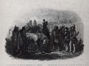 Karl Bodmer The Travelers meeting with Minnetarree indians near fort clark painting